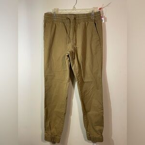 Aeropostale Jogger pant Men’s Small‎ Petite Joggers Pants khaki waist tie cotton